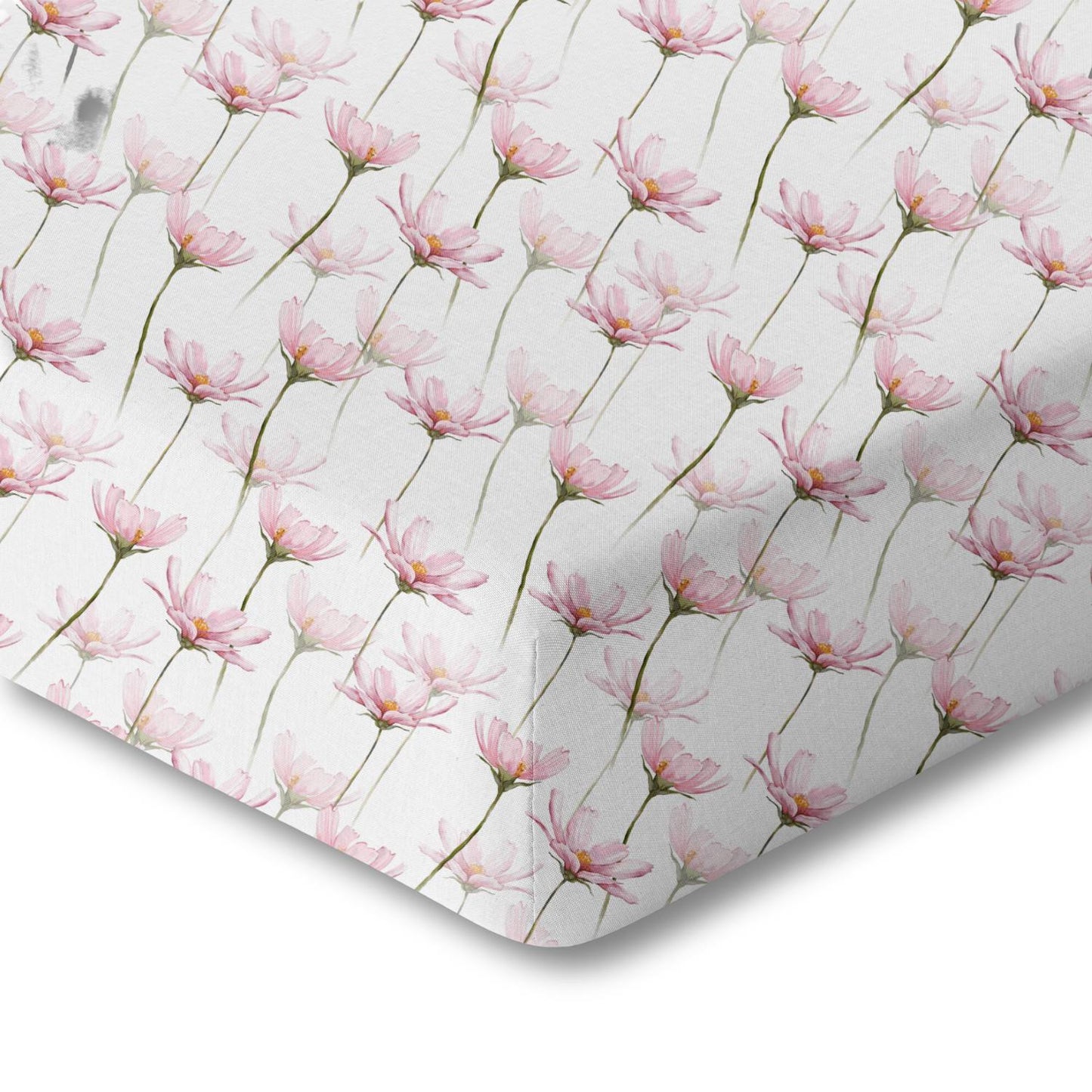 Organic Crib Sheet - Pink Petals