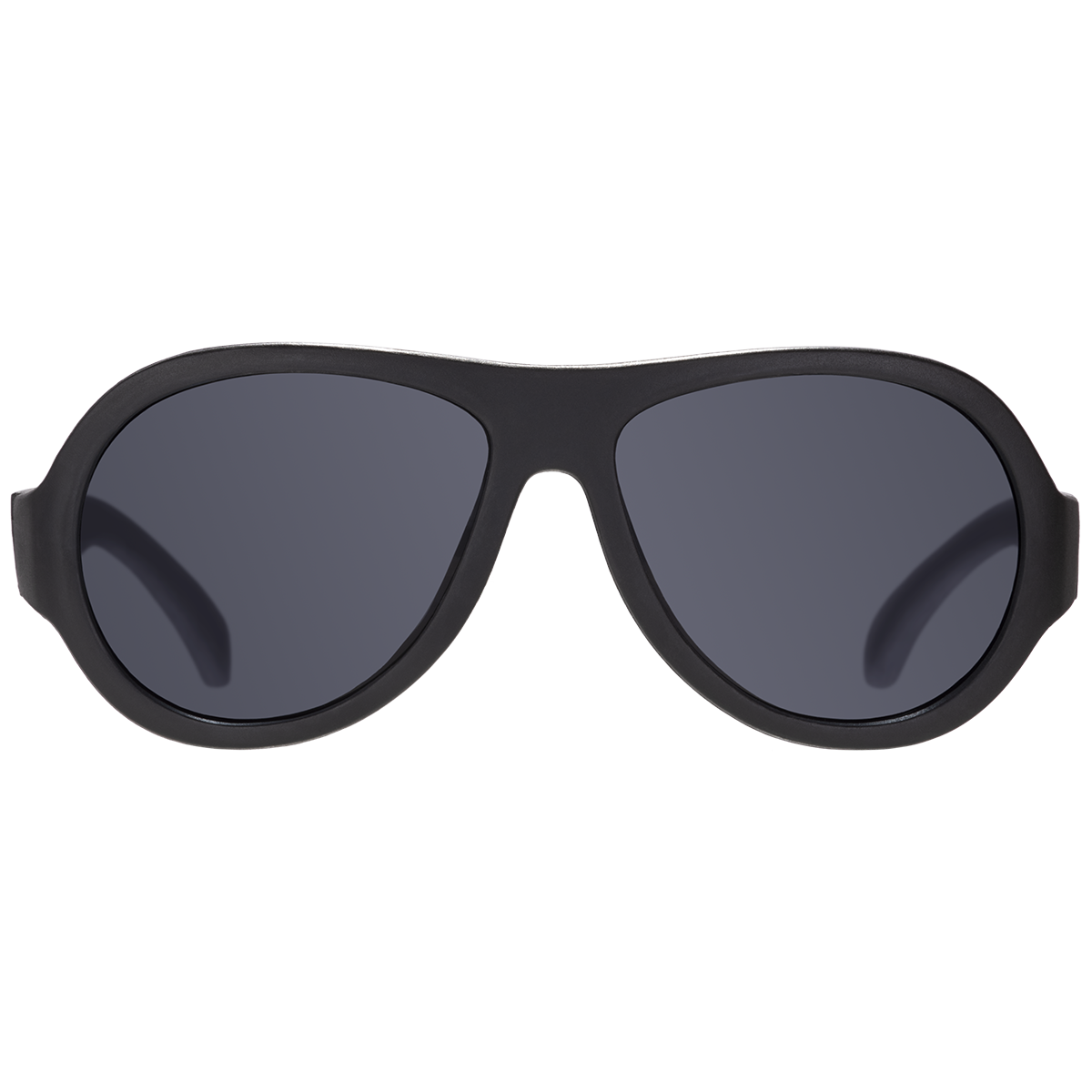 Jet Black Aviator I Smoke Lenses