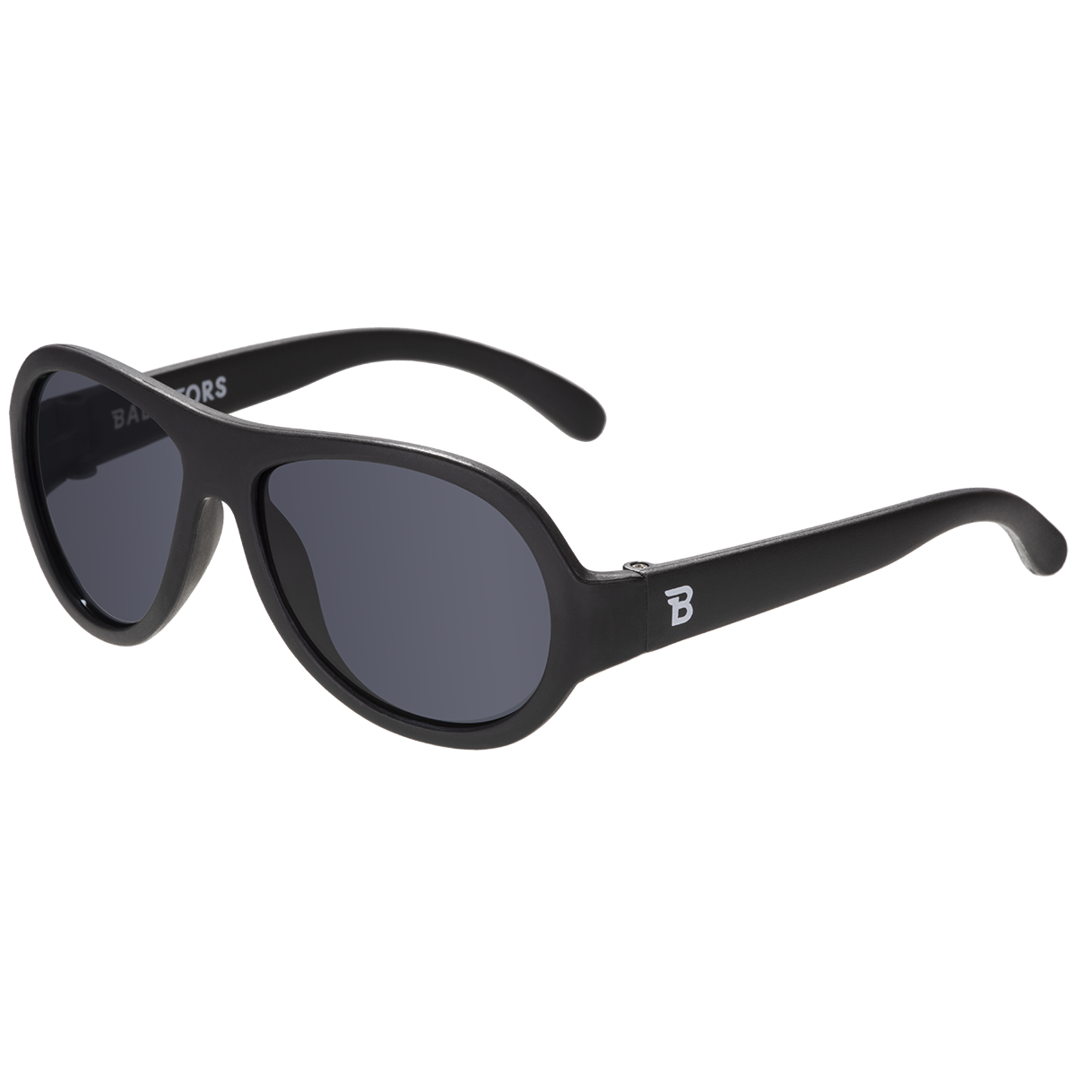 Jet Black Aviator I Smoke Lenses