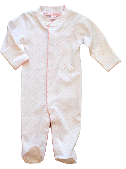 Pink Polka Dot Footie