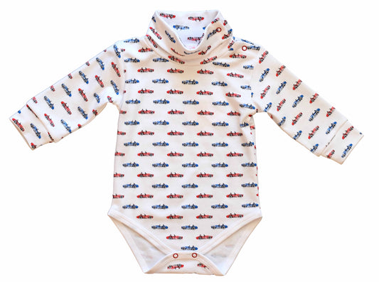 Red Cobra Car Turtleneck Onesie