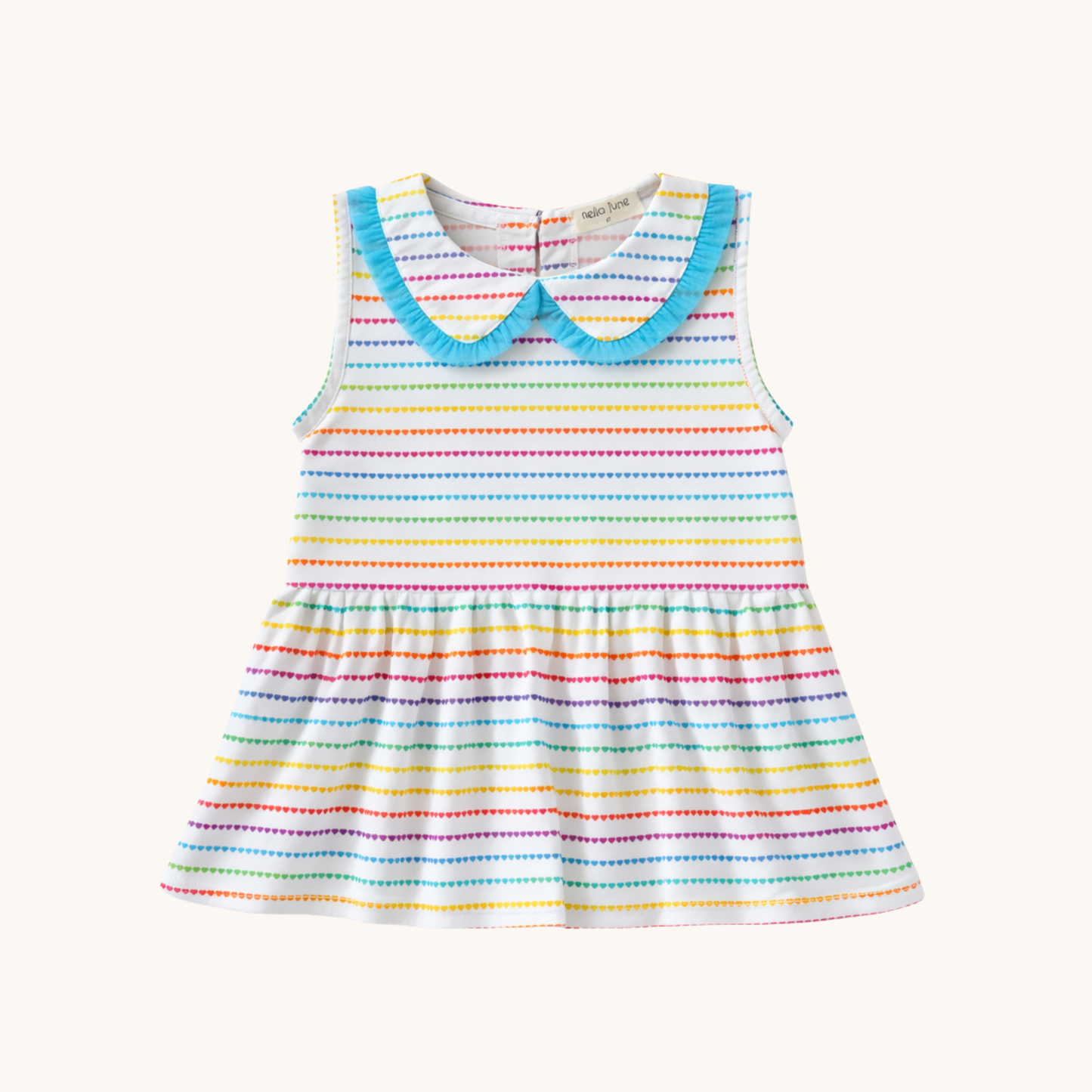 Performance Tennis Dress in Rainbow Heart