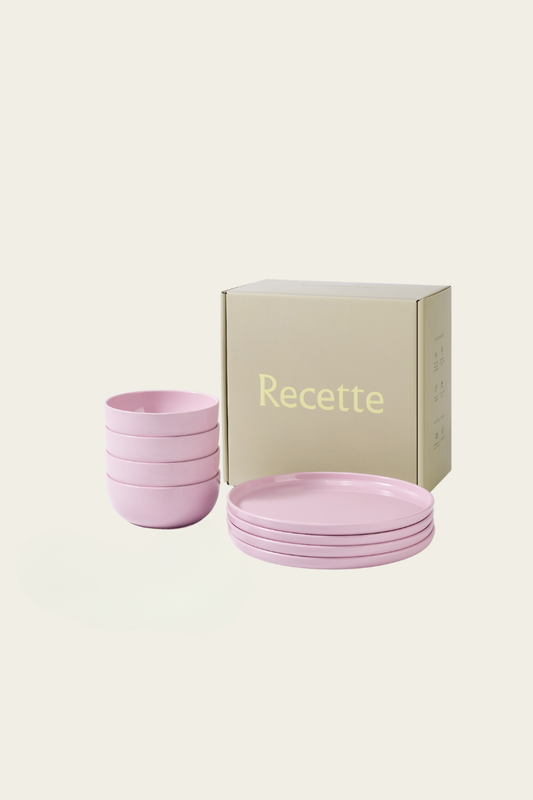 Plate and Bowl Set | Pink
