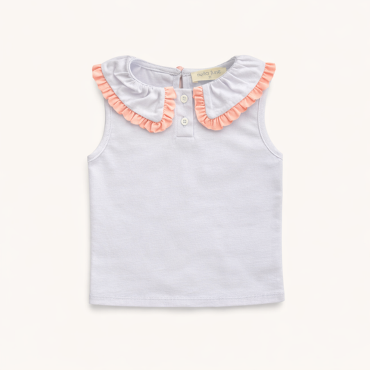 Pleated Tennis Tank in Purple/Pink