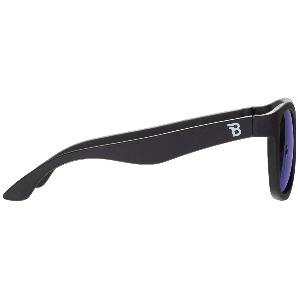 Jet Black Navigator | Polarized Cobalt Blue Mirrored Lenses
