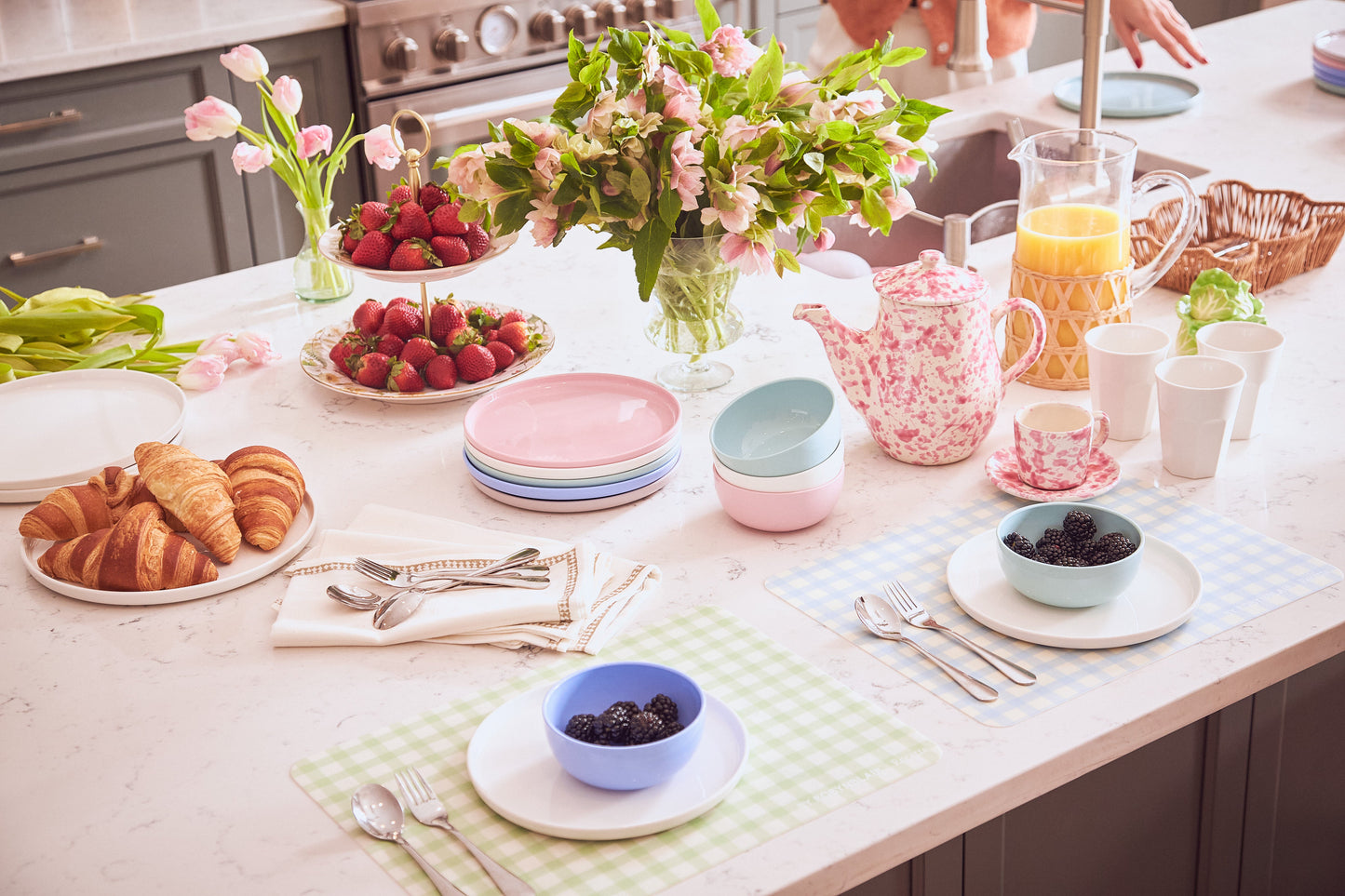 2 Placemats | Green Gingham |  by robynblair x Recette