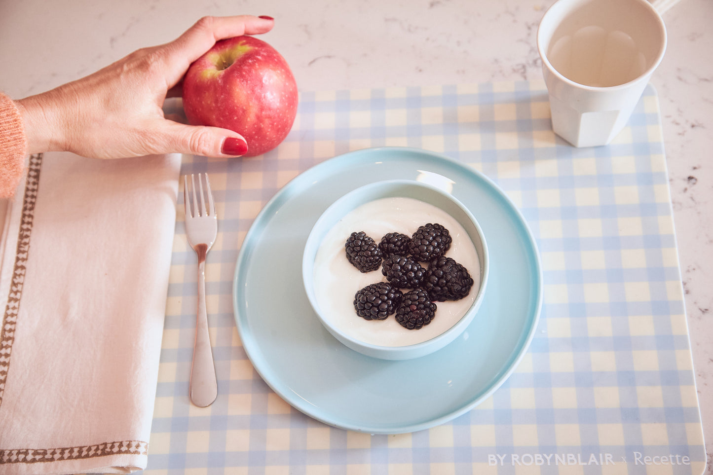 2 Placemats | Blue Gingham |  by robynblair x Recette