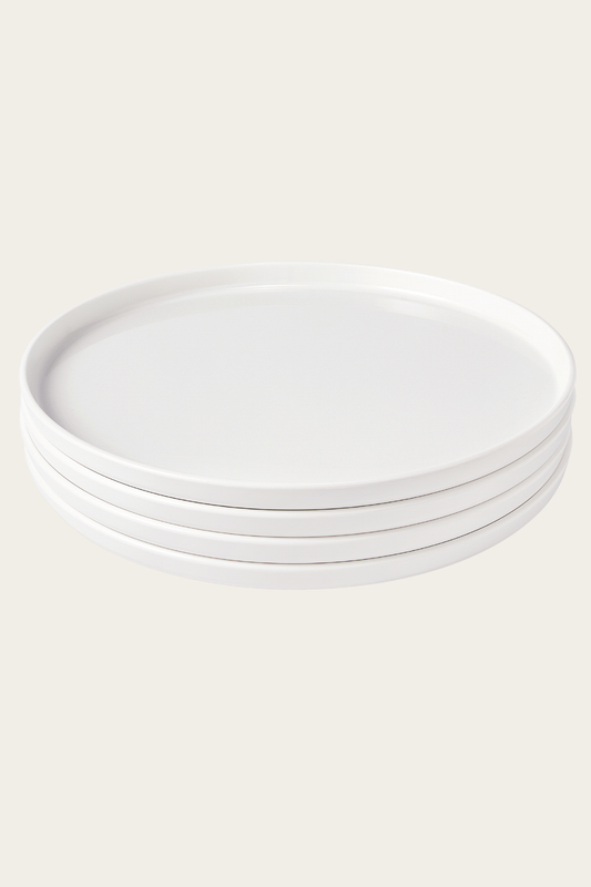 4 Family Dinner Plates | Ivory