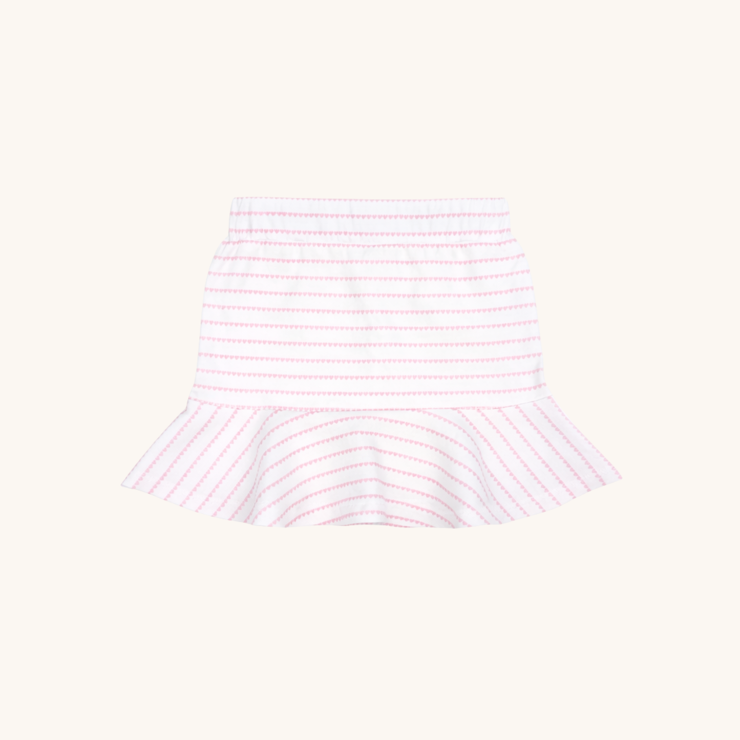 Tennis Skirt in Pink Heart Stripe