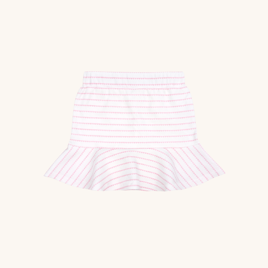 Tennis Skirt in Pink Heart Stripe
