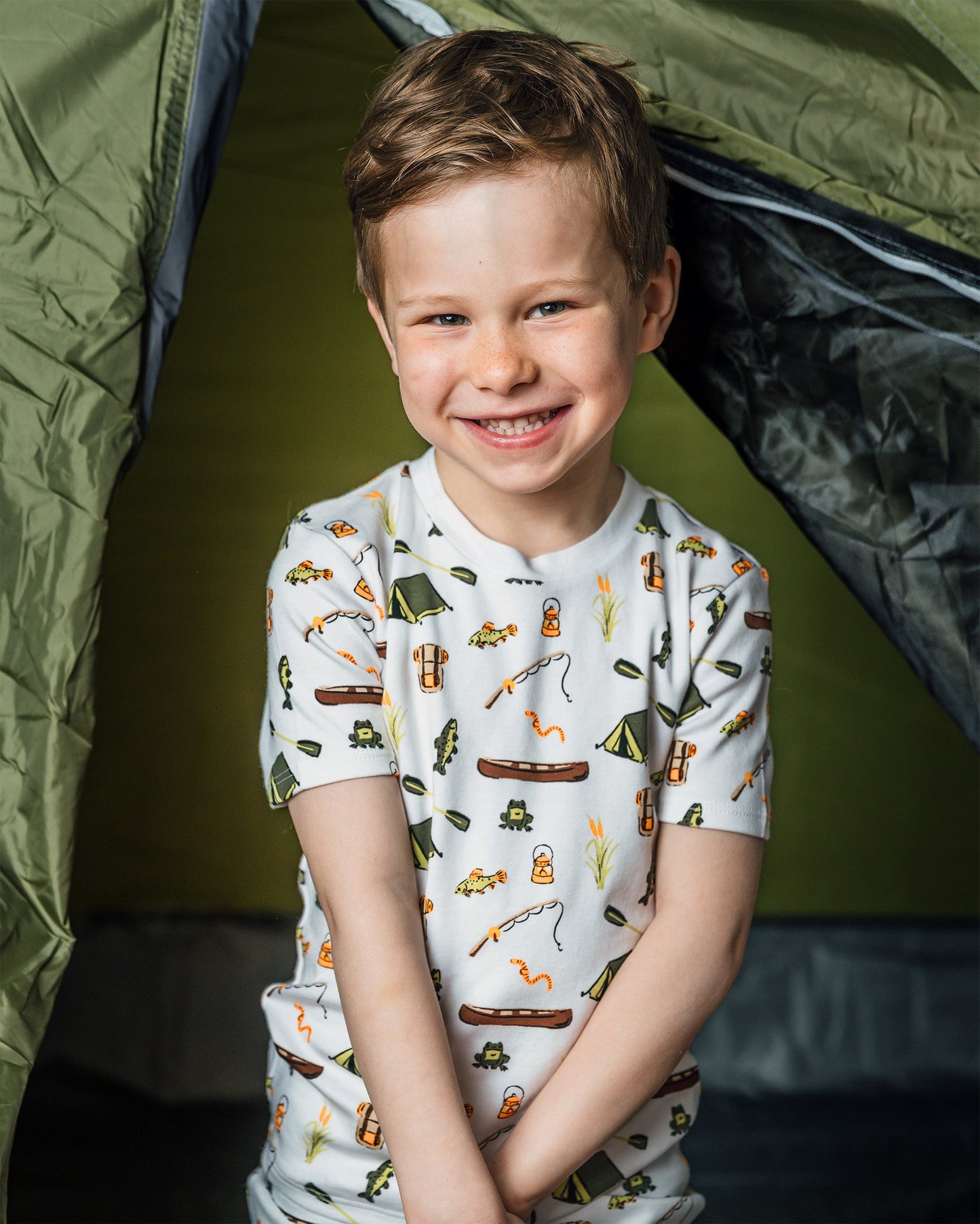 The Organic Short Sleeve Pajama Set [Gone Camping]