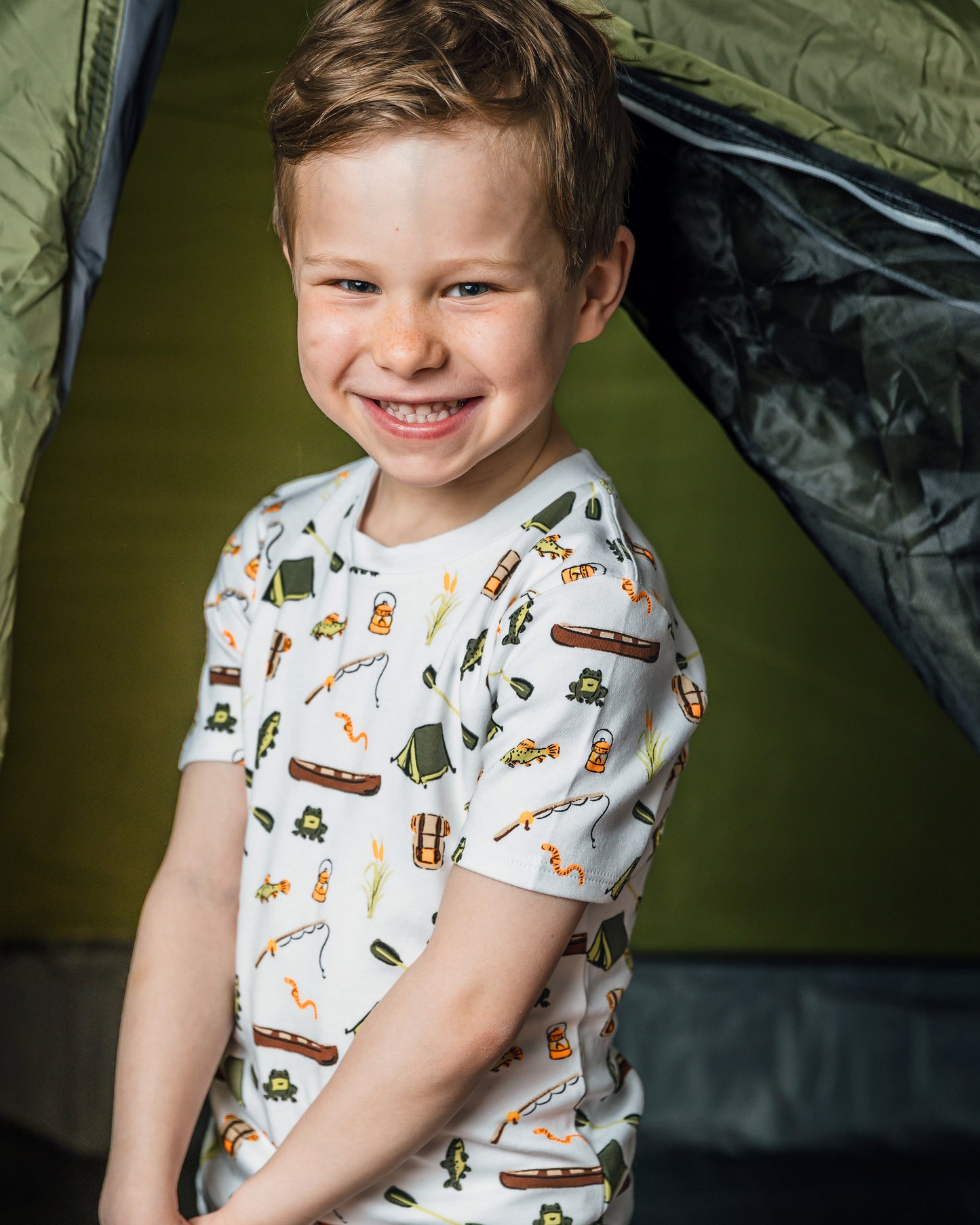 The Organic Short Sleeve Pajama Set [Gone Camping]