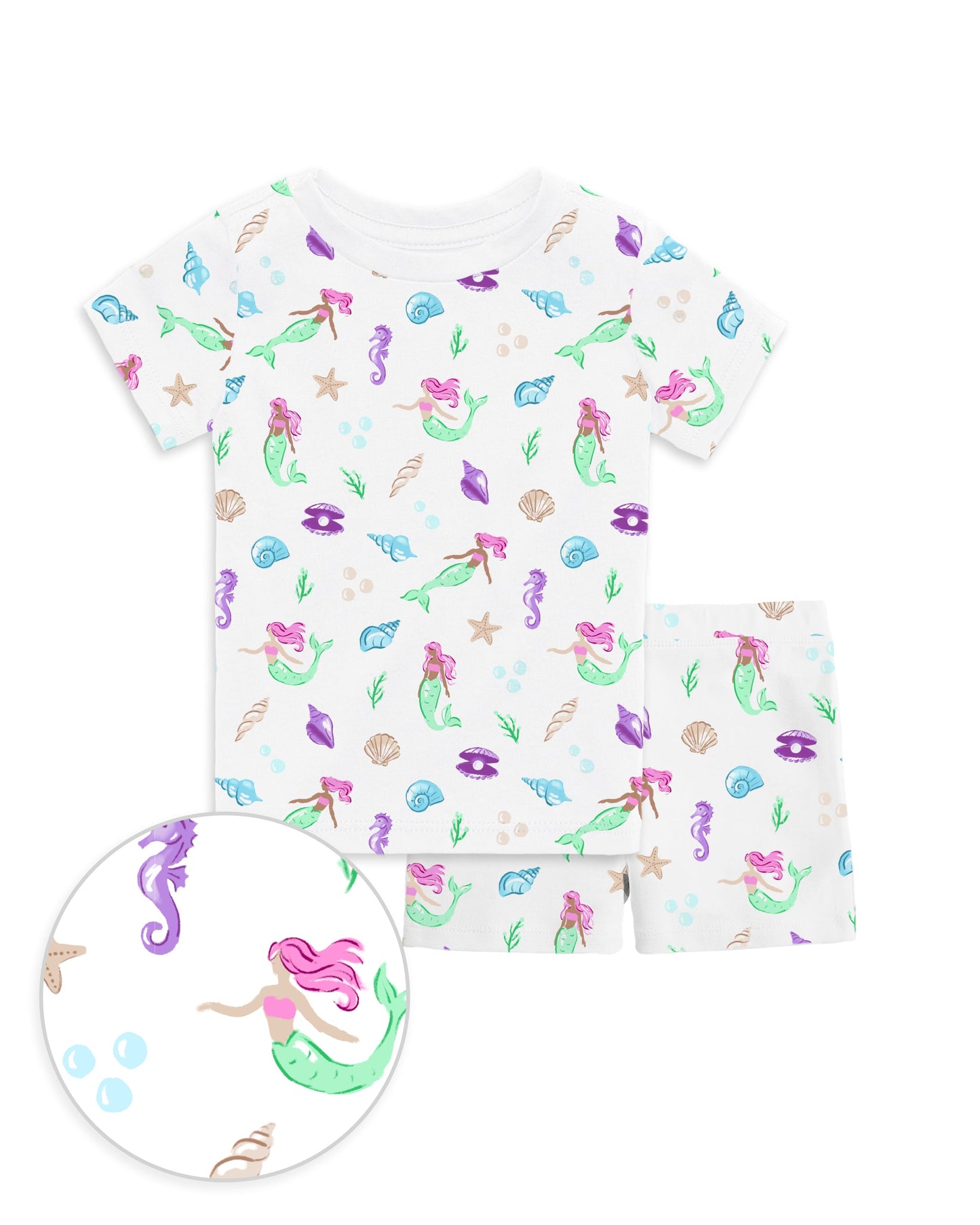 The Organic Short Sleeve Pajama Set [Under the Sea]