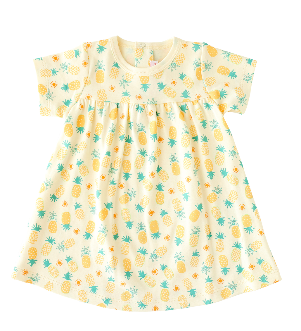 Pineapple Print Swing Dress