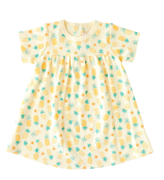 Pineapple Print Swing Dress