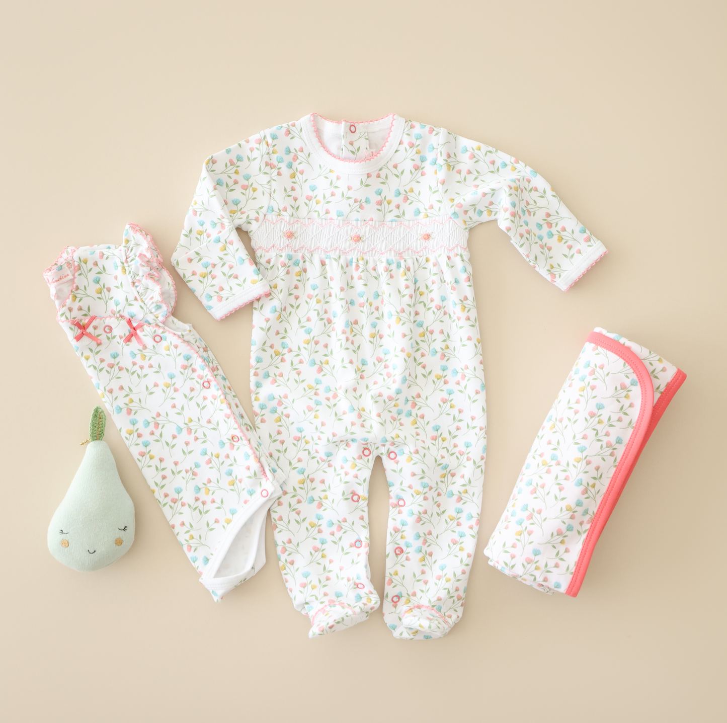 Pink Arabella Onesie with Bows