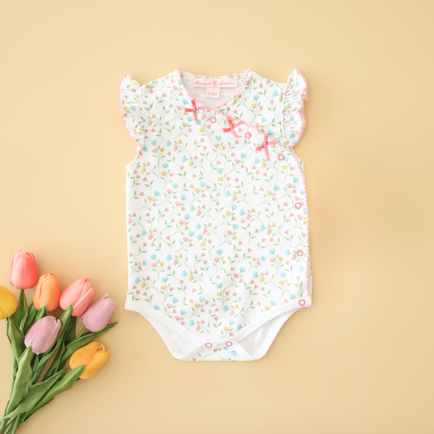 Pink Arabella Onesie with Bows