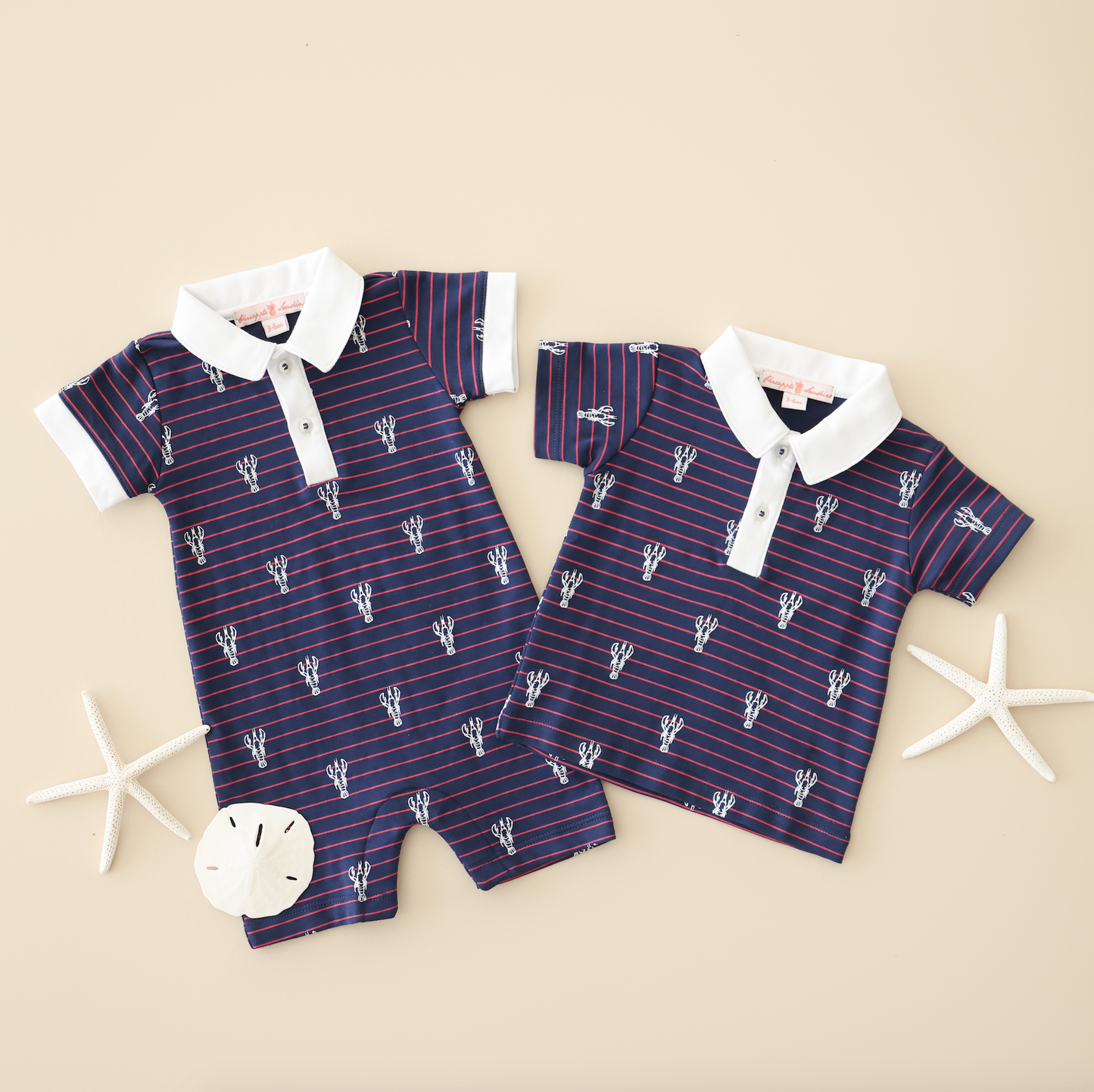 Lobster Stripe Romper