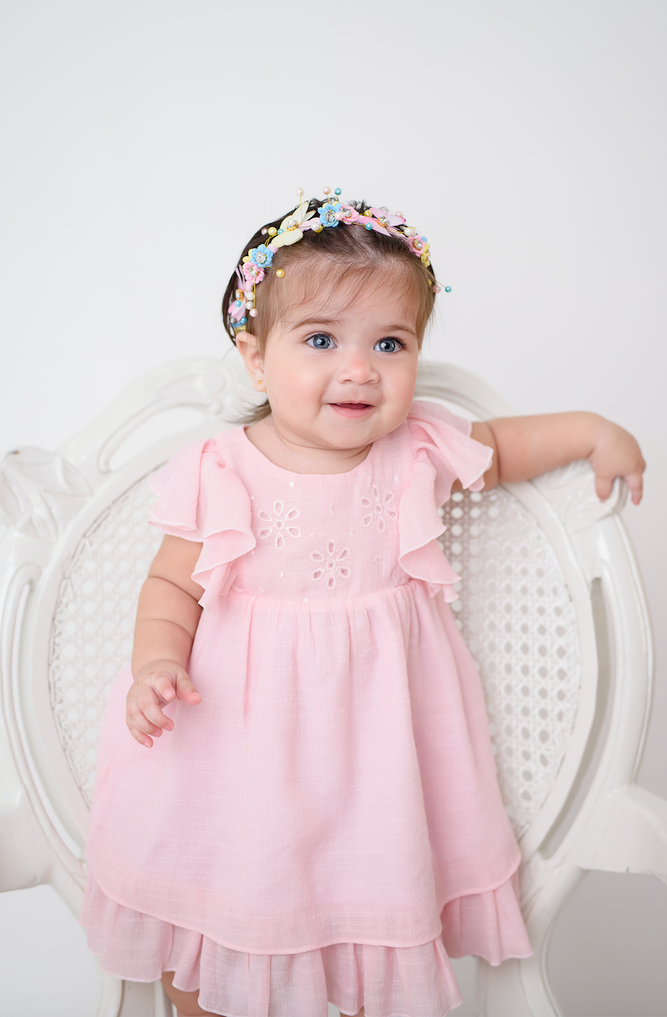 Pale Pink Cotton Voile Dress