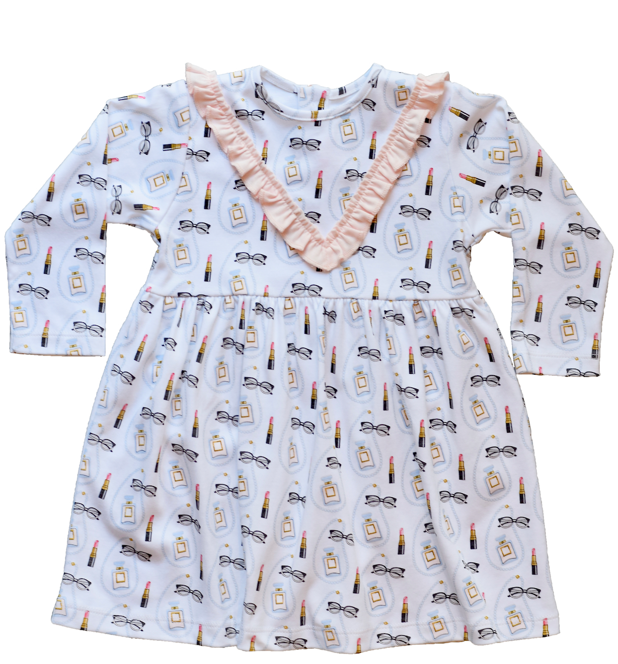 Coco Print Dress with Ruffle