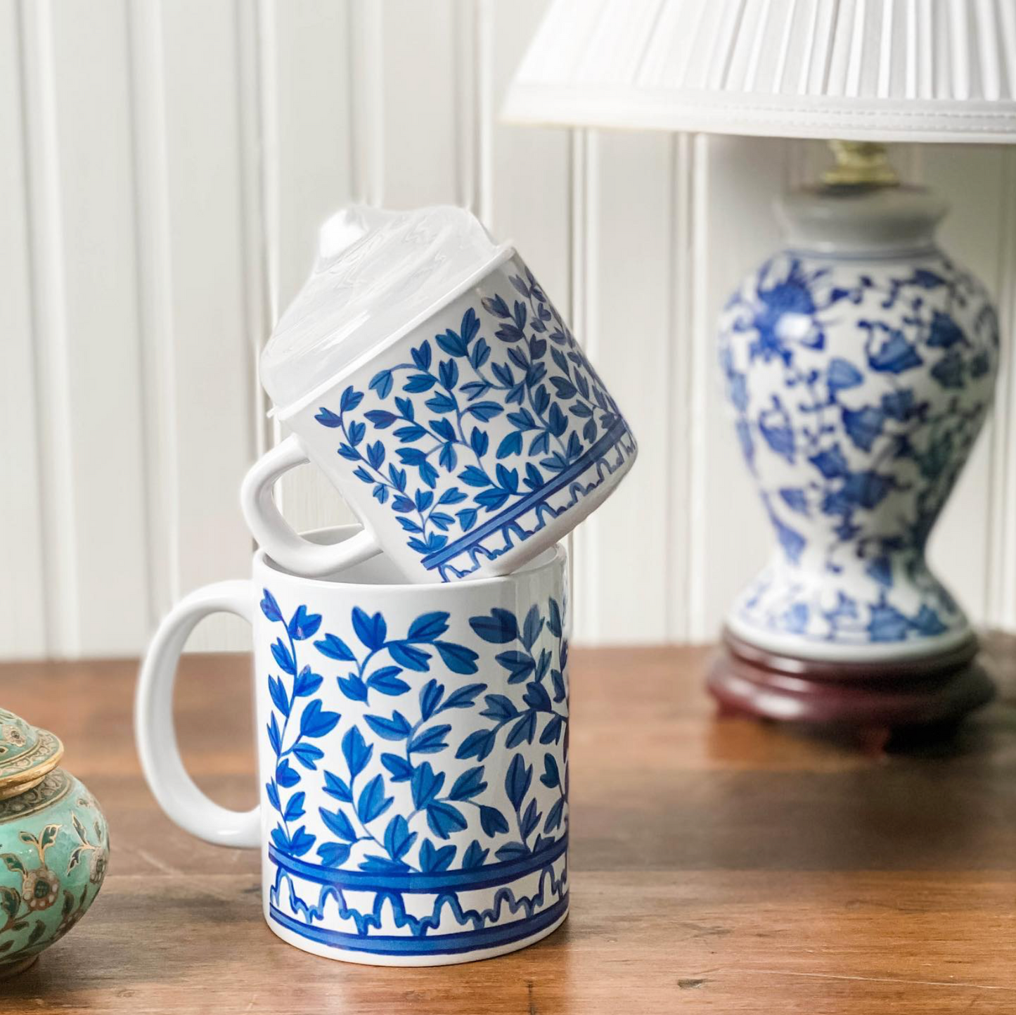 Blue and White Mama & Me Cup Set
