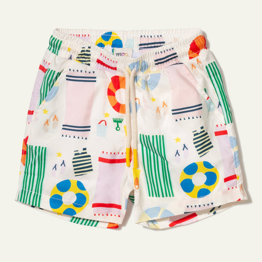 UPF 50+ Recycled Fishing Net Beach Kid Swim Trunk