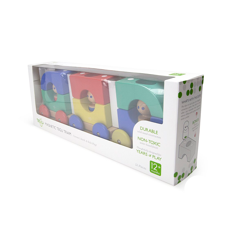 Magnetic Tegu Tram, Tegu Baby and Toddler, 12 pieces