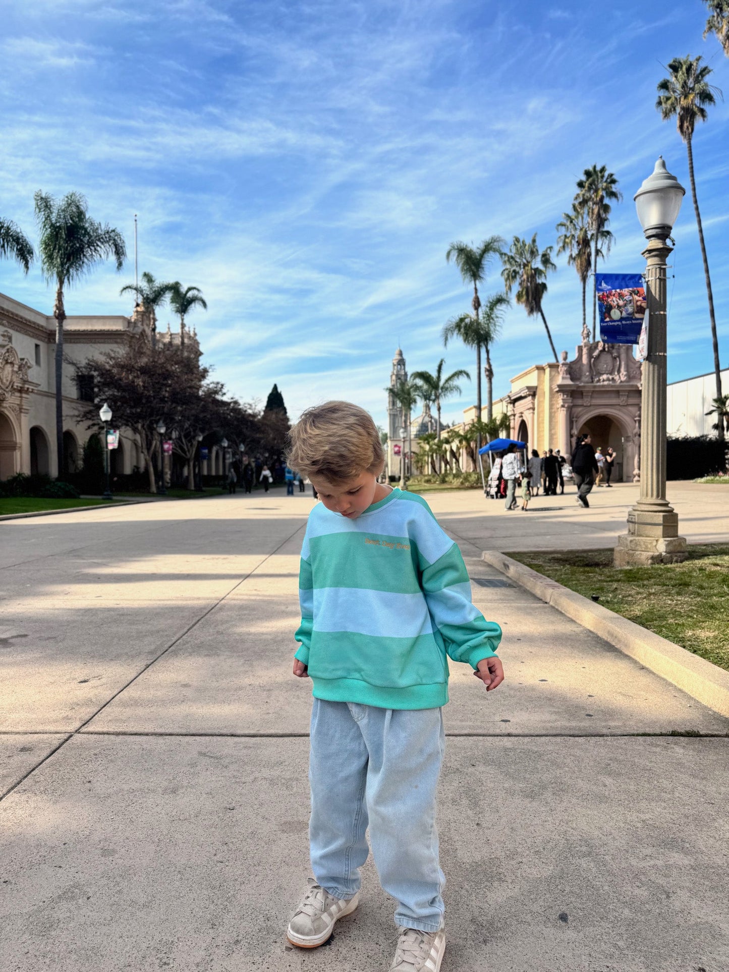 Best Day Ever Pullover | Breeze Stripe