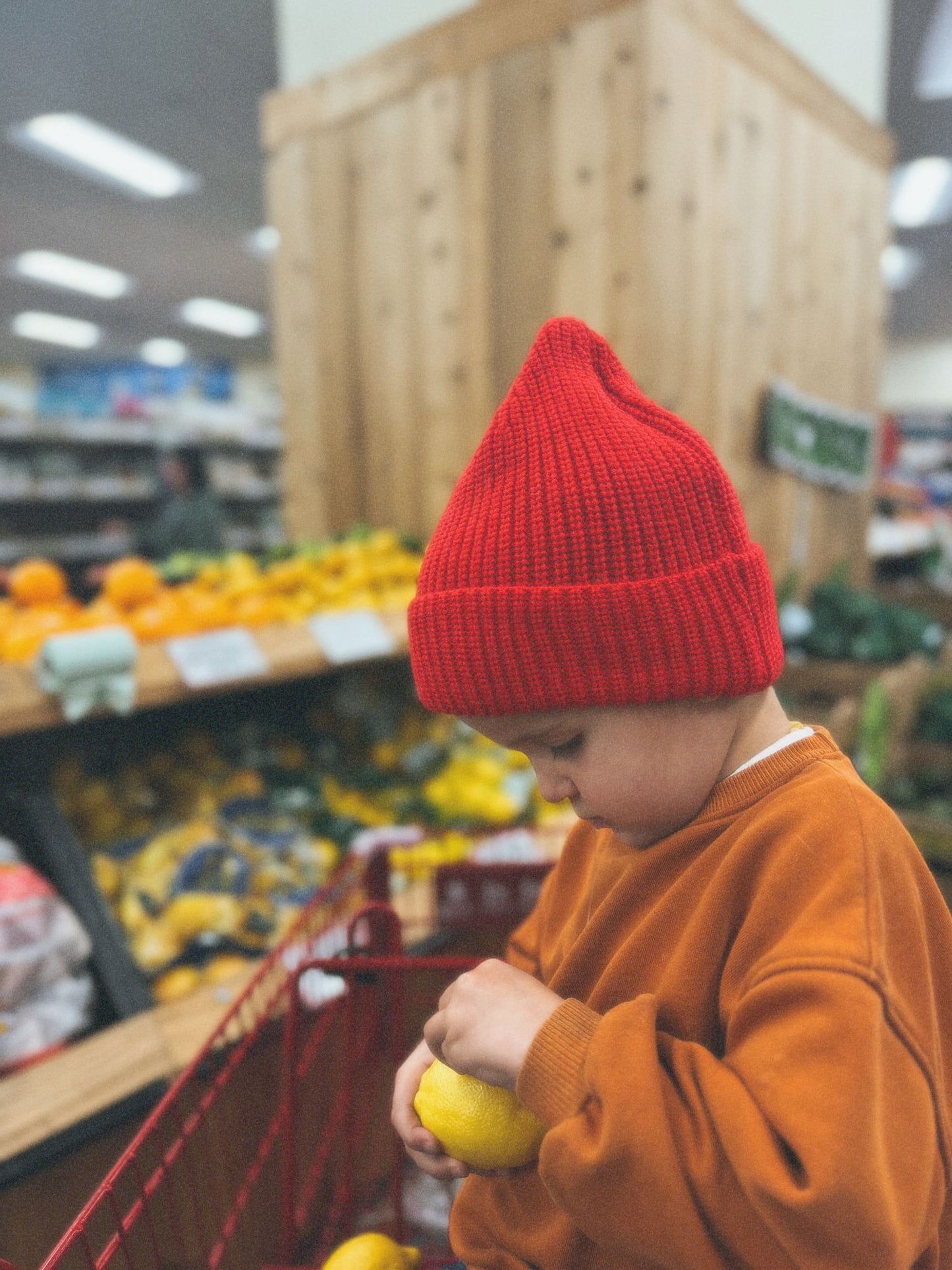 Knitted Beanie | Red