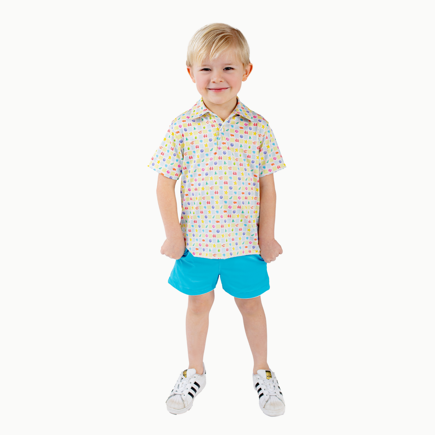 Boys' Performance Polo in Sea Life