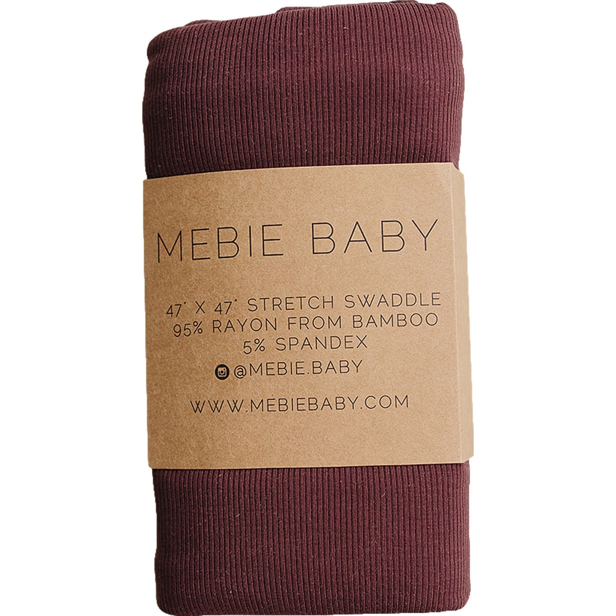 Burgundy Ribbed Bamboo Stretch Swaddle
