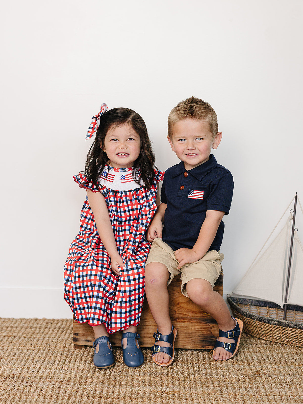 All American Plaid Hair Bows