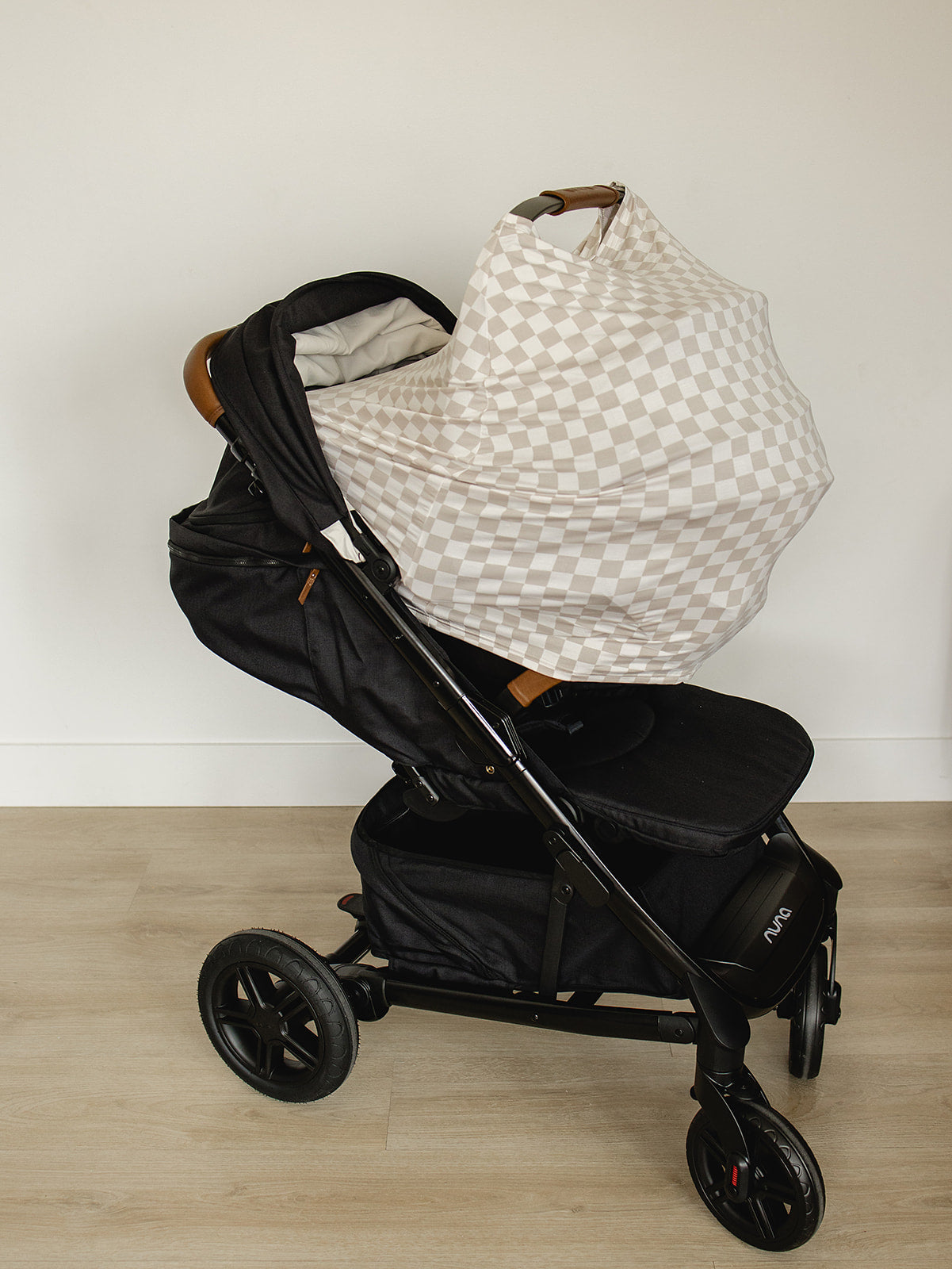 Taupe Checkered Bamboo Multi-Use Cover