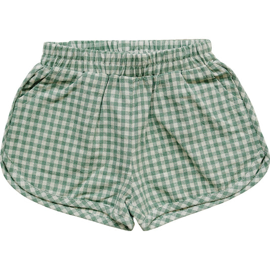 Green Gingham Shorts