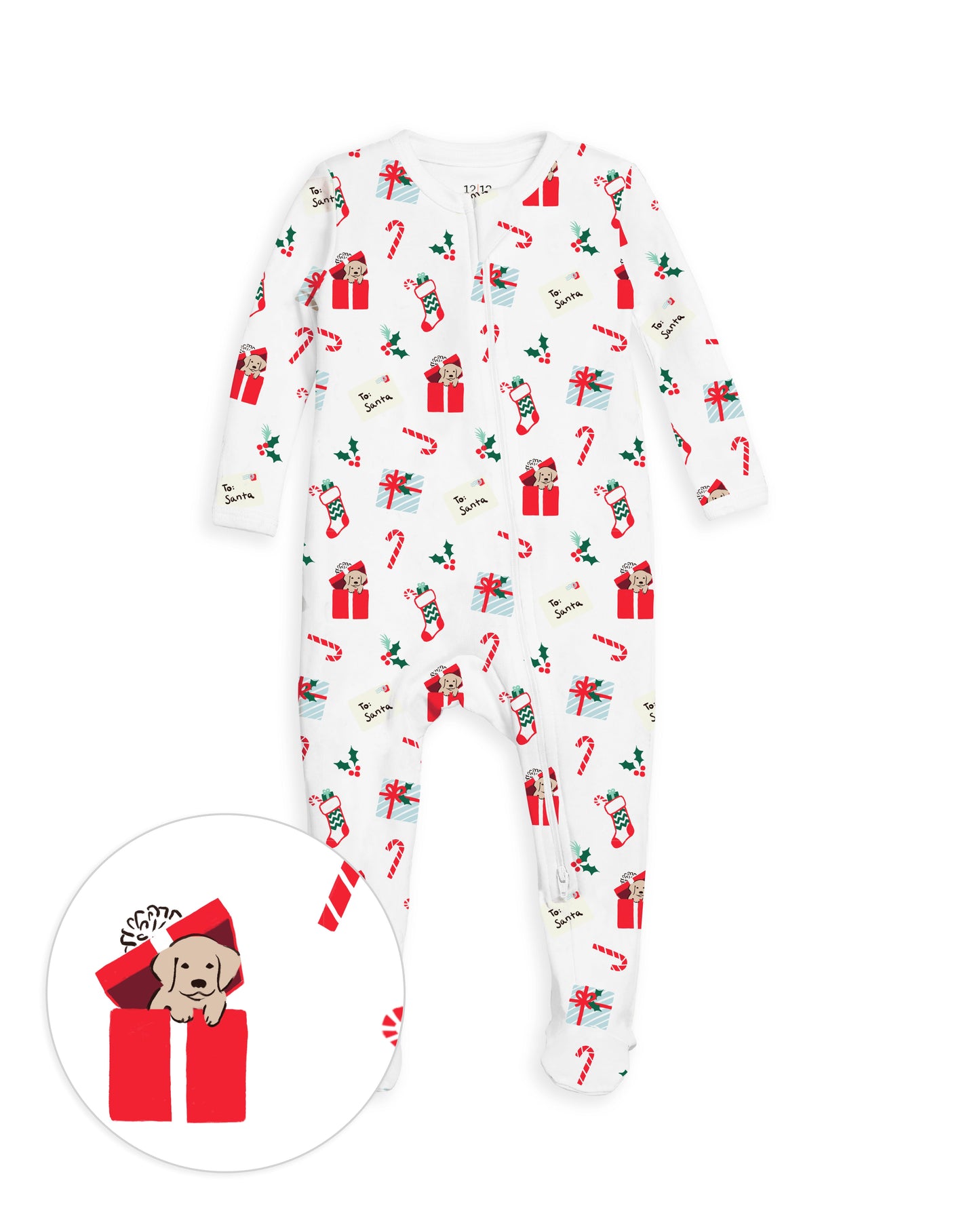 The Organic Zipper Footie [Dear Santa I Want a Puppy]