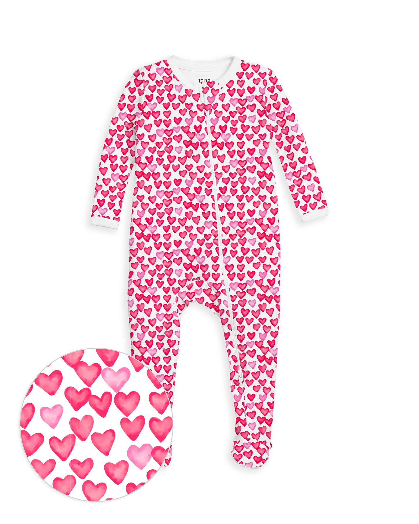 The Organic Zipper Footie [Sweethearts]