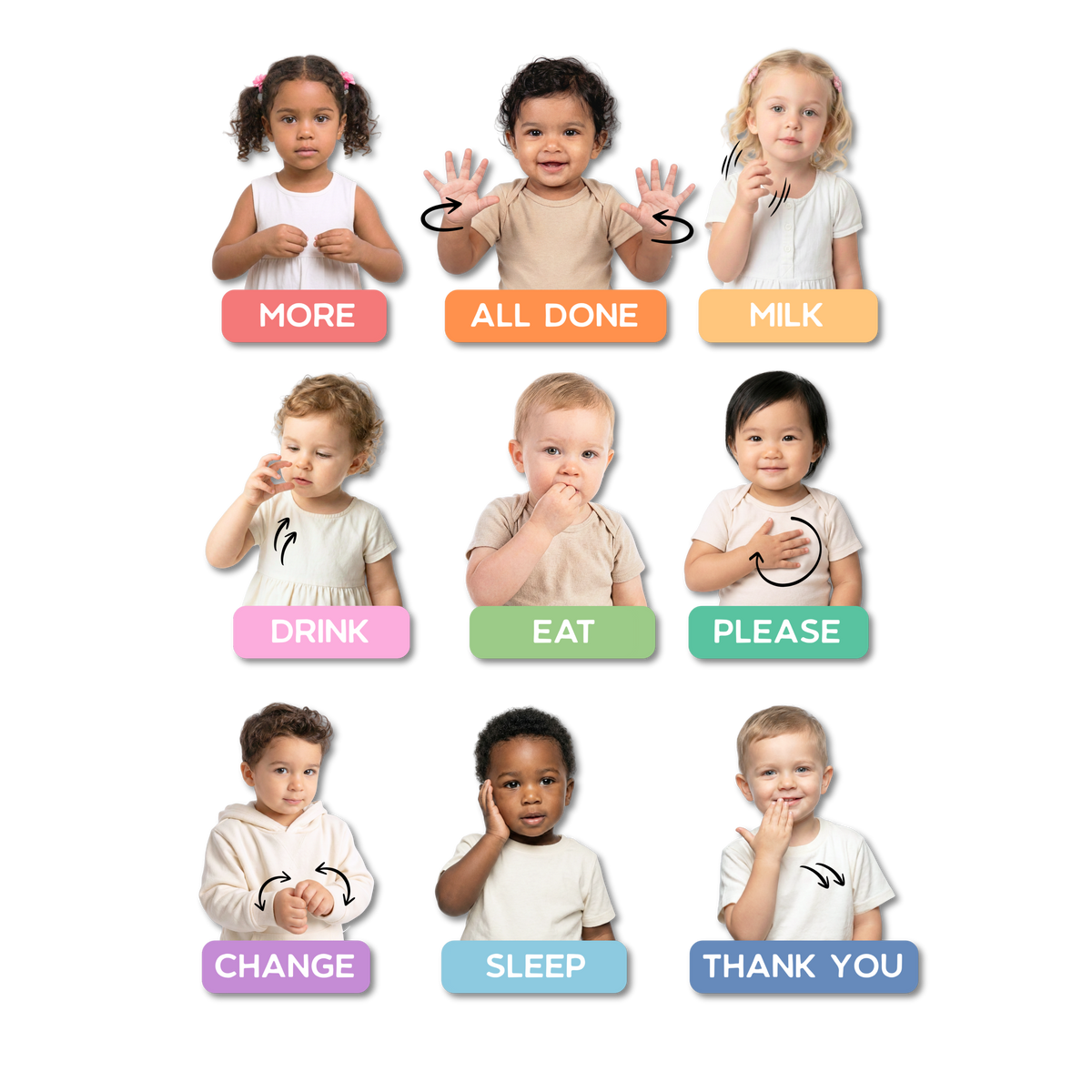 ASL Baby Sign Magnets