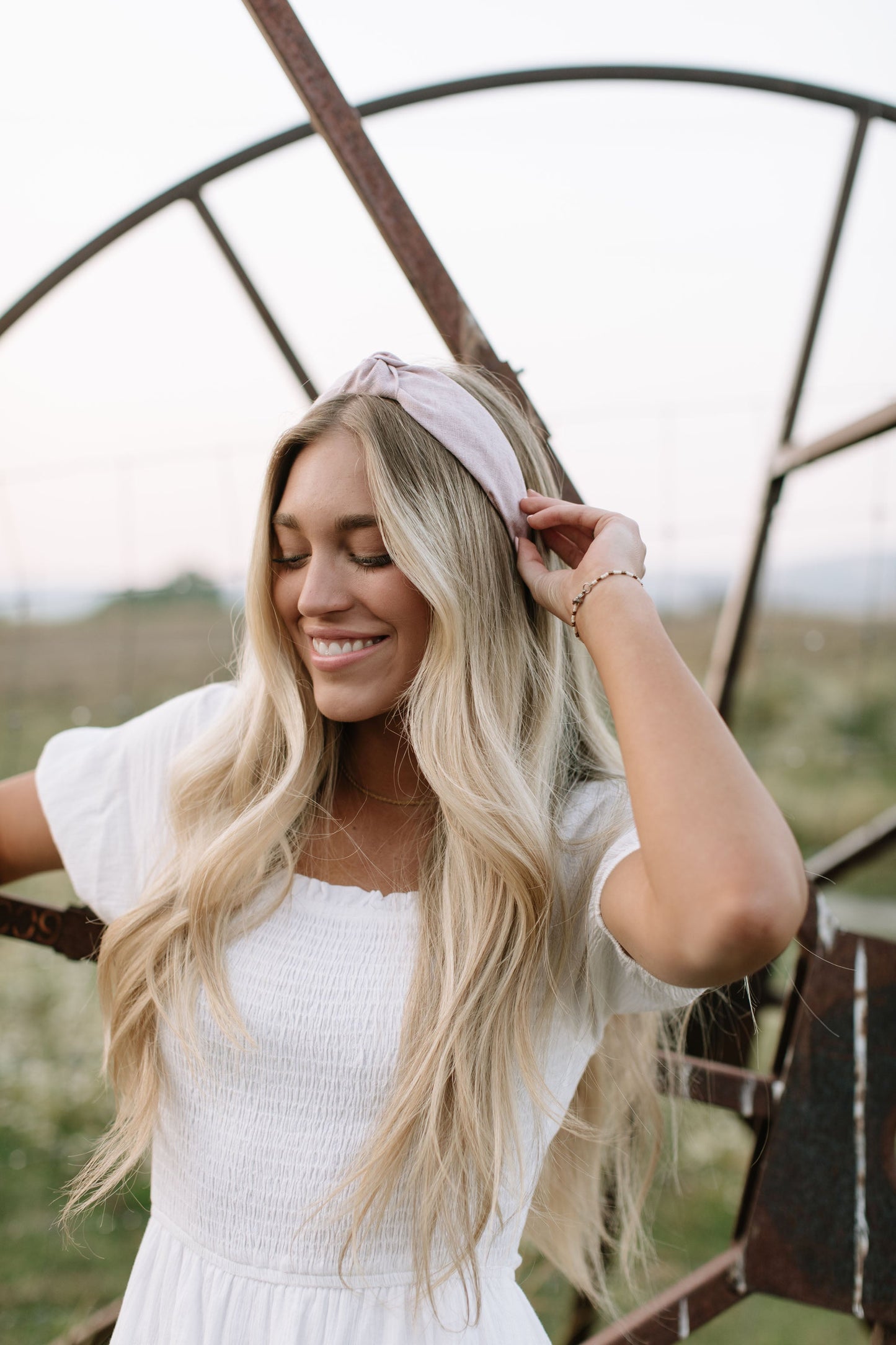 Blushing Knotted Headband