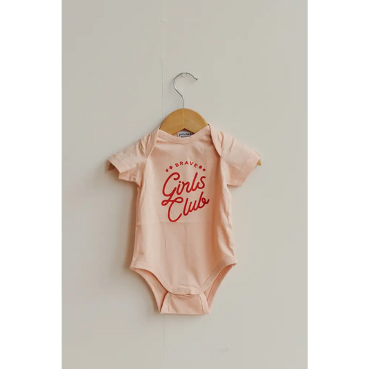 Brave Girls Club Pink Baby Bodysuit