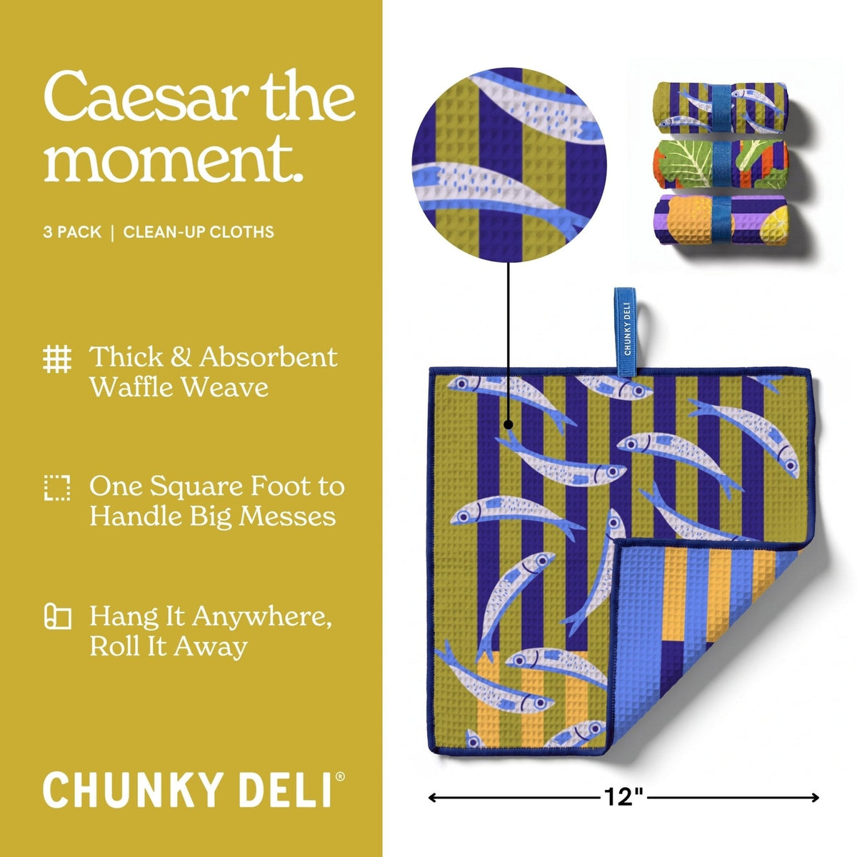 Caesar The Moment | 3-Pack Clean-Up Cloths