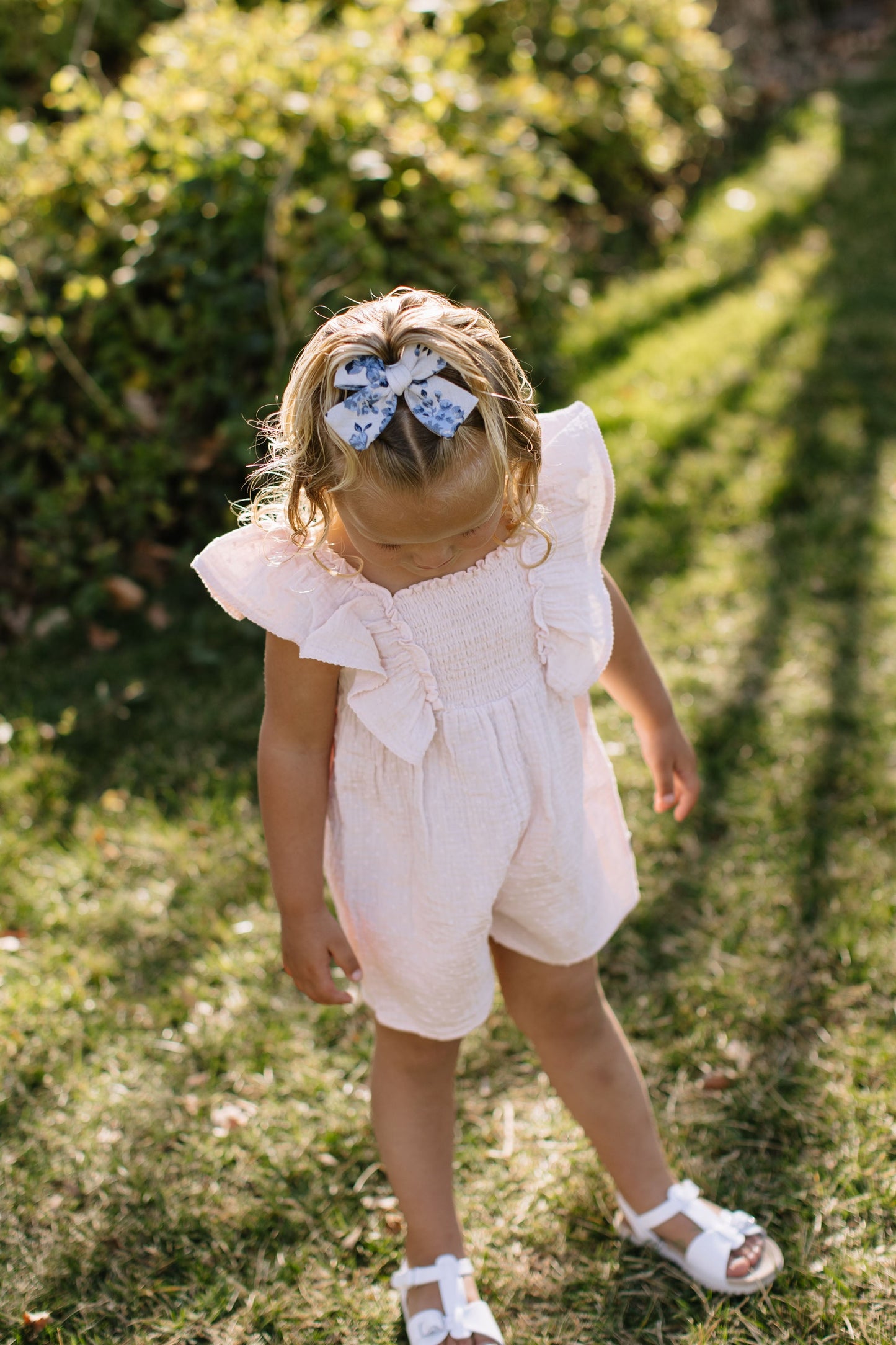 Cape Cod Floral - Petite Hair Bow