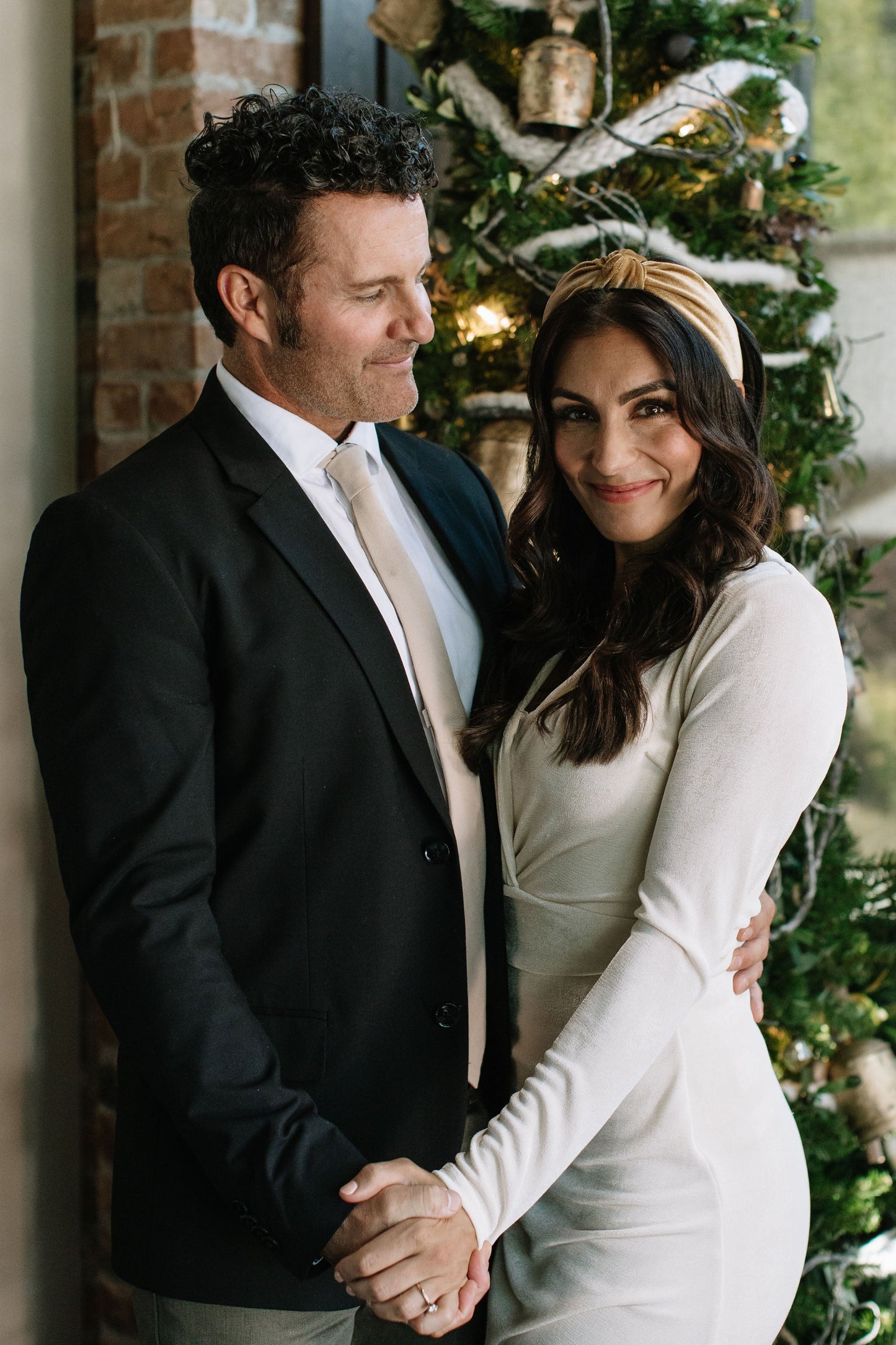 Gold Velvet Knotted Headband