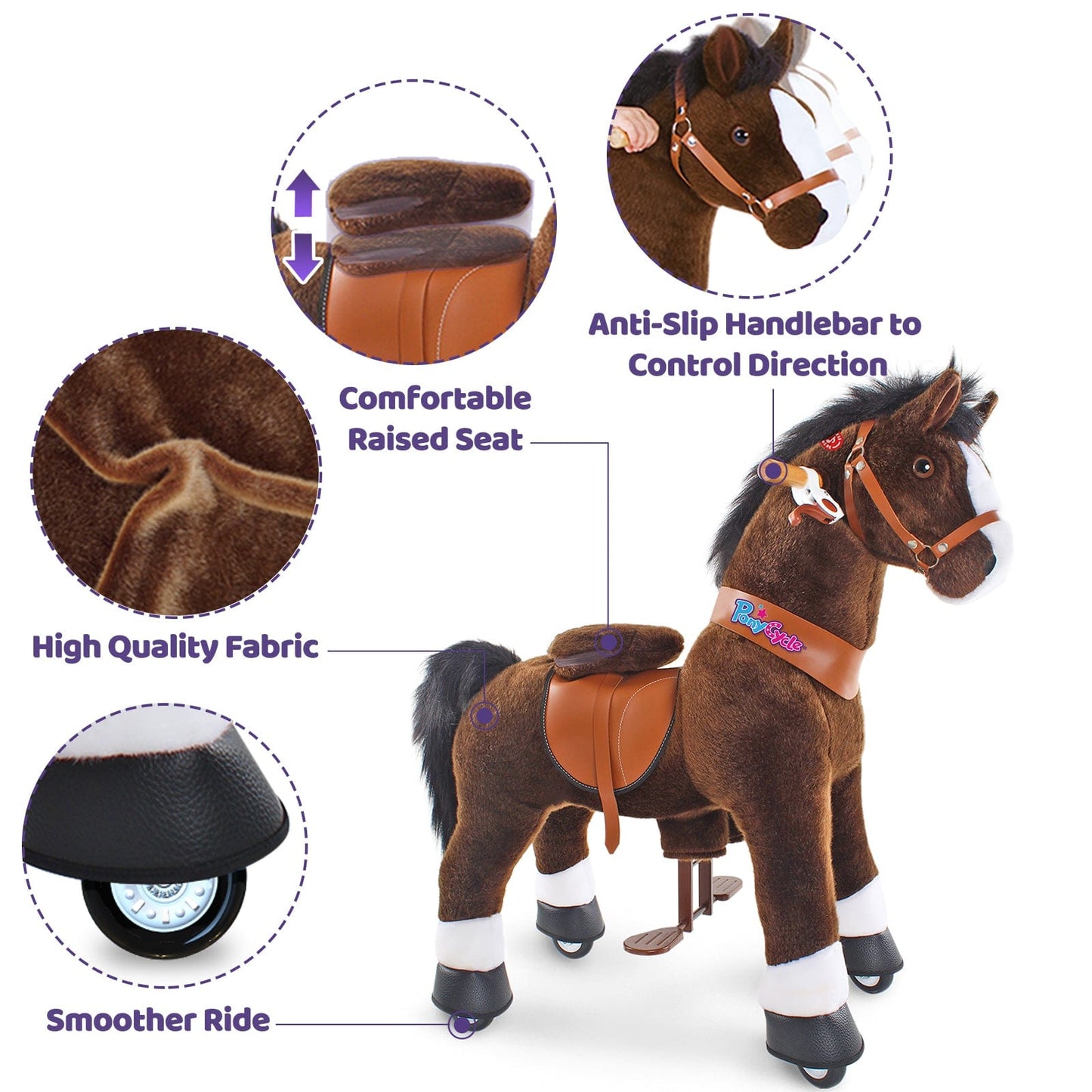 Model U® Horse Ride-On Toy Age 7+ – Chocolate