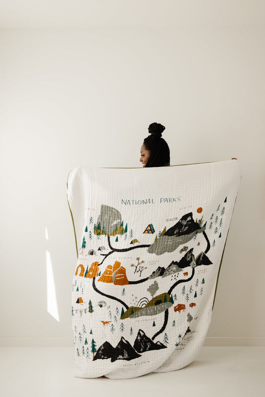 Large National Parks Throw Blanket