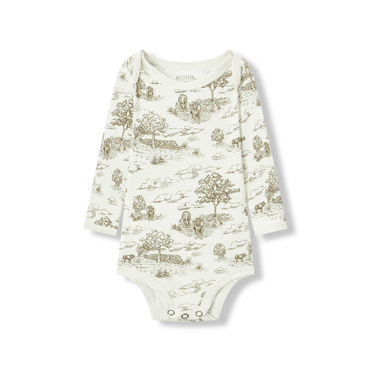 Country Toile Luxe Stretch Long Sleeve One Piece