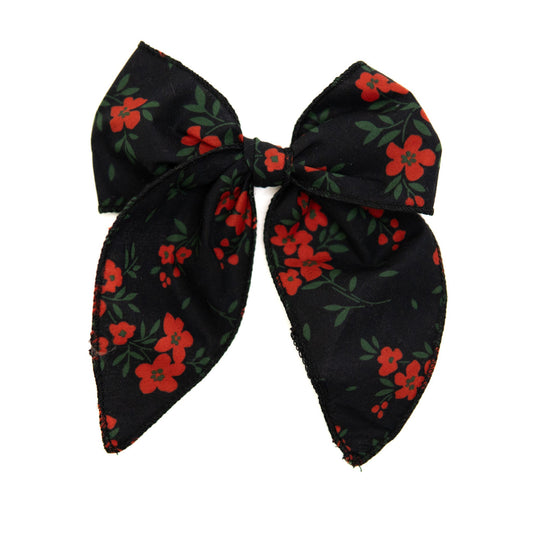 Red Hot Floral Darling Hair Bow