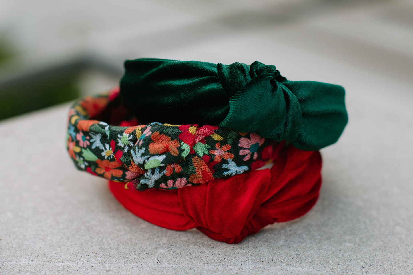 Red Velvet Knotted Headband