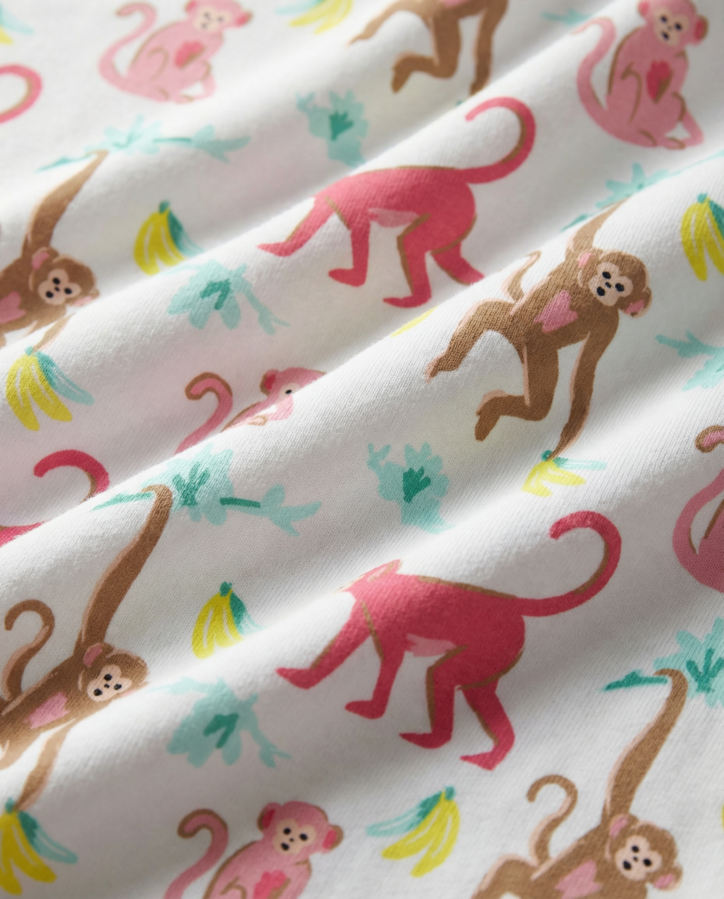 Organic Polo Pajama Set with Shorts [Monkeying Around Pink]