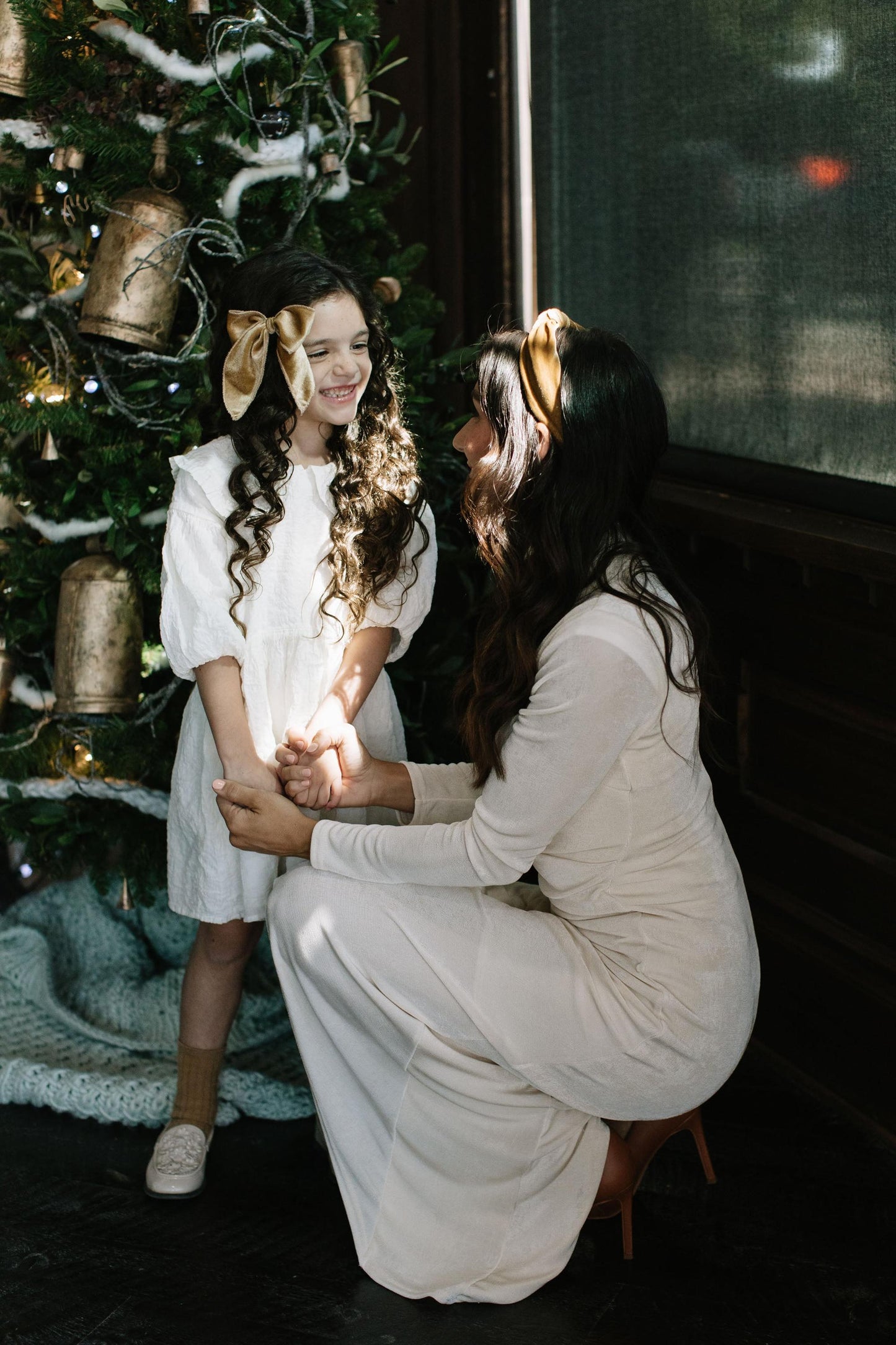 Gold Velvet Knotted Headband