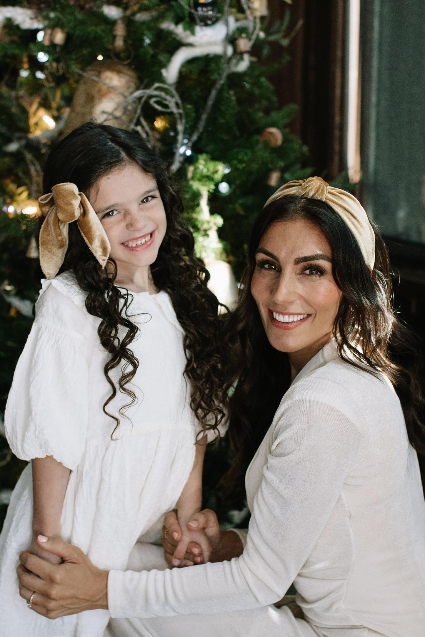 Gold Velvet Knotted Headband